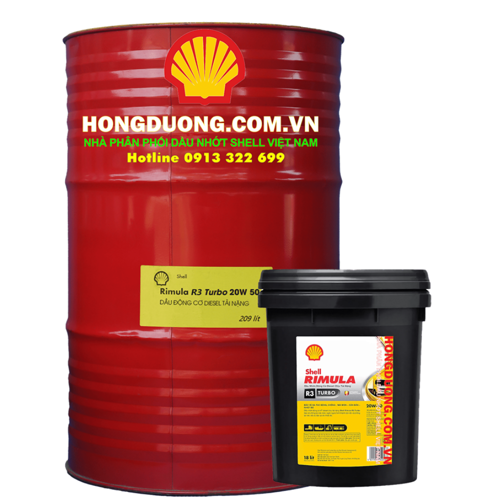 Dầu động cơ Diesel - Shell Rimula R3 Turbo 20W-50