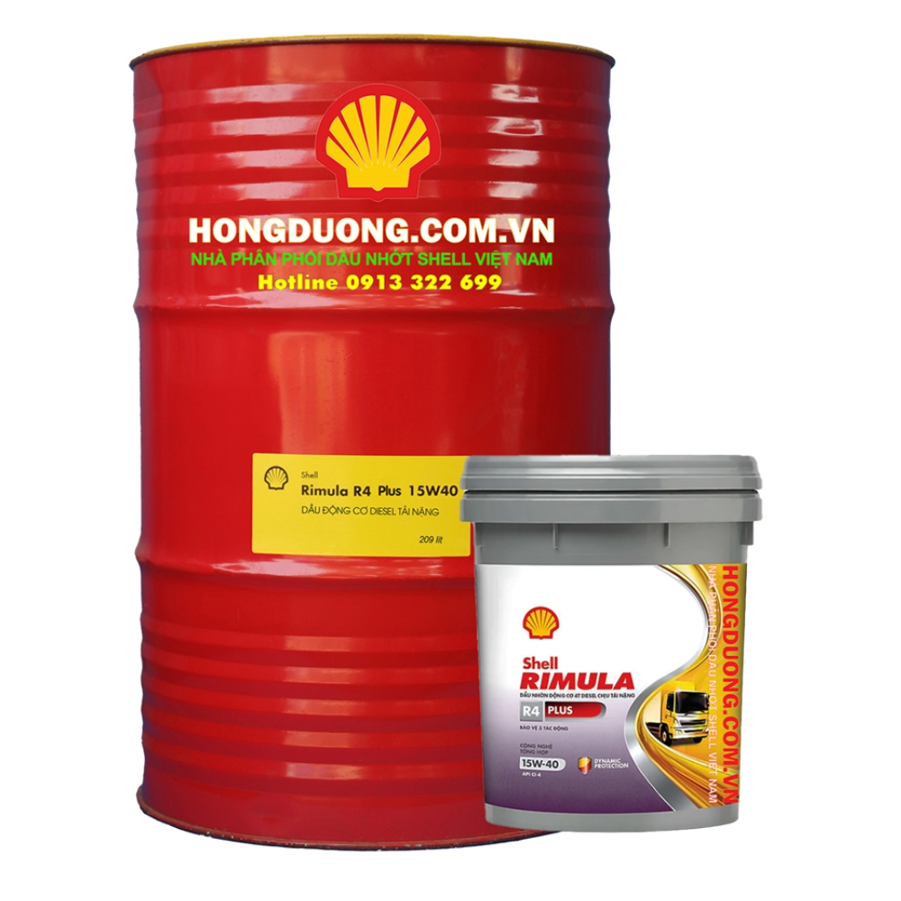  Dầu động cơ Diesel - Shell Rimula R4 Plus 15W40 