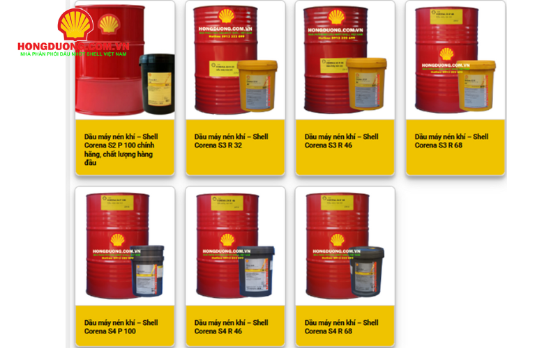 giá dầu máy nén khí Shell hôm nay 