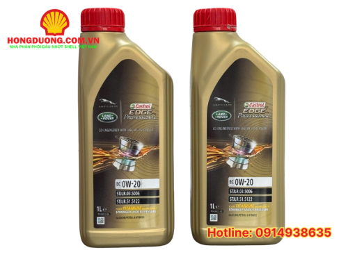 Dầu Castrol Edge Professional E C5 0W-20, Loại: 12 x 1L, 208L