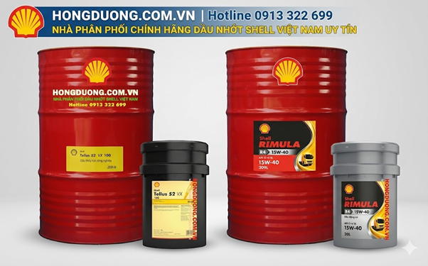 Dầu máy nén khí piston Shell Corena S4 P 100 – Giải pháp bôi trơn tối ưu cho máy nén