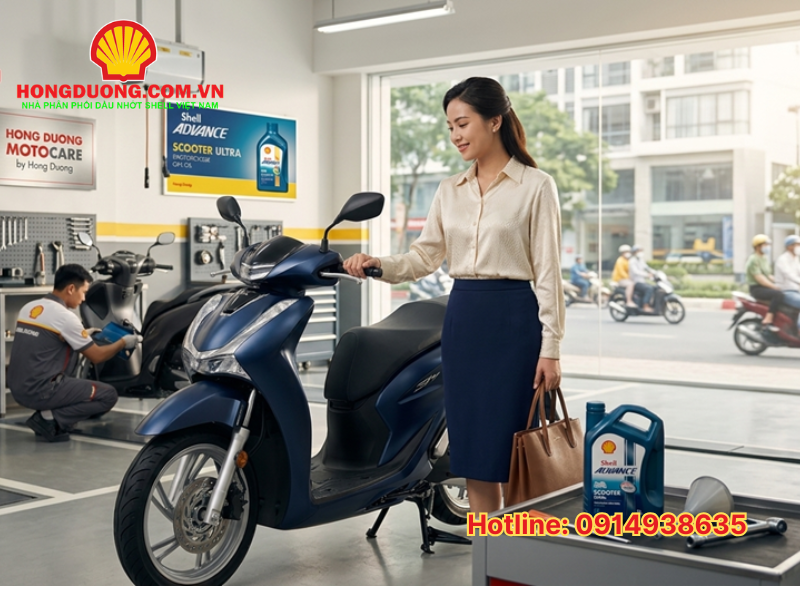 dầu nhớt shell advance tổng hợp