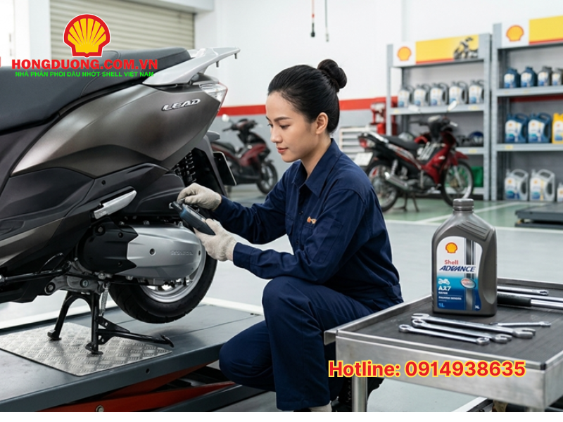 dầu nhớt shell advance tổng hợp