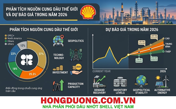 Phân tích nguồn cung dầu thế giới và dự báo giá trong năm 2026