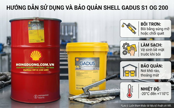 5 Tính năng nổi bật của Shell Gadus S1 OG 200 5 Tính năng nổi bật của Shell Gadus S1 OG 200