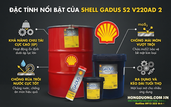 Shell Gadus S2 V220AD 2 – Giải pháp bôi trơn vượt trội cho máy công nghiệp Shell Gadus S2 V220AD 2 – Giải pháp bôi trơn vượt trội cho máy công nghiệp