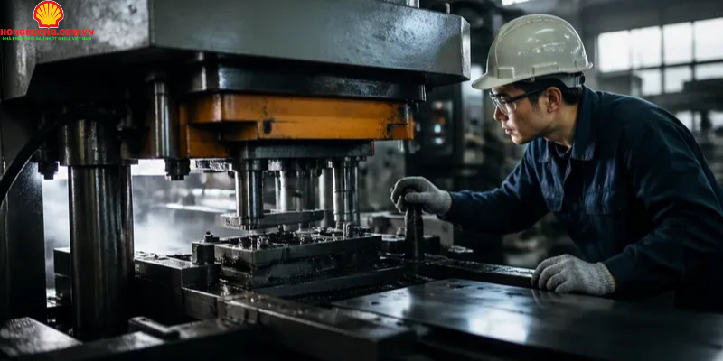 Chọn dầu cho máy đột dập giúp máy bền khuôn ít mòn dầu cho máy đột dập