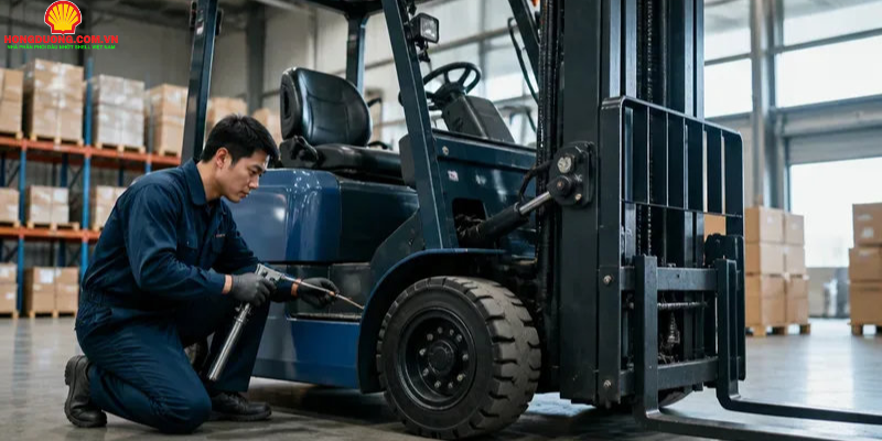 dầu cho xe nâng điện
