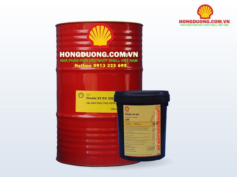 Phuy và xô dầu bánh răng công nghiệp Shell Omala S2 GX 320