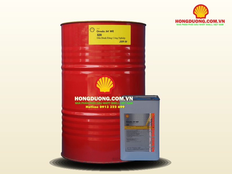 Phuy và xô dầu bánh răng tổng hợp Shell Omala S4 WE 320 cho hộp số trục vít