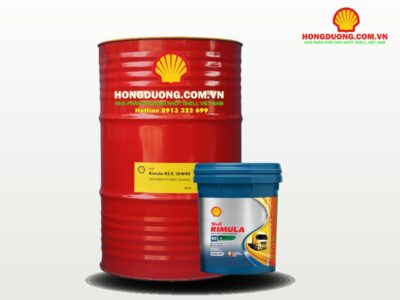 Phuy và xô dầu động cơ diesel công nghệ tổng hợp Shell Rimula R5 E 10W-40